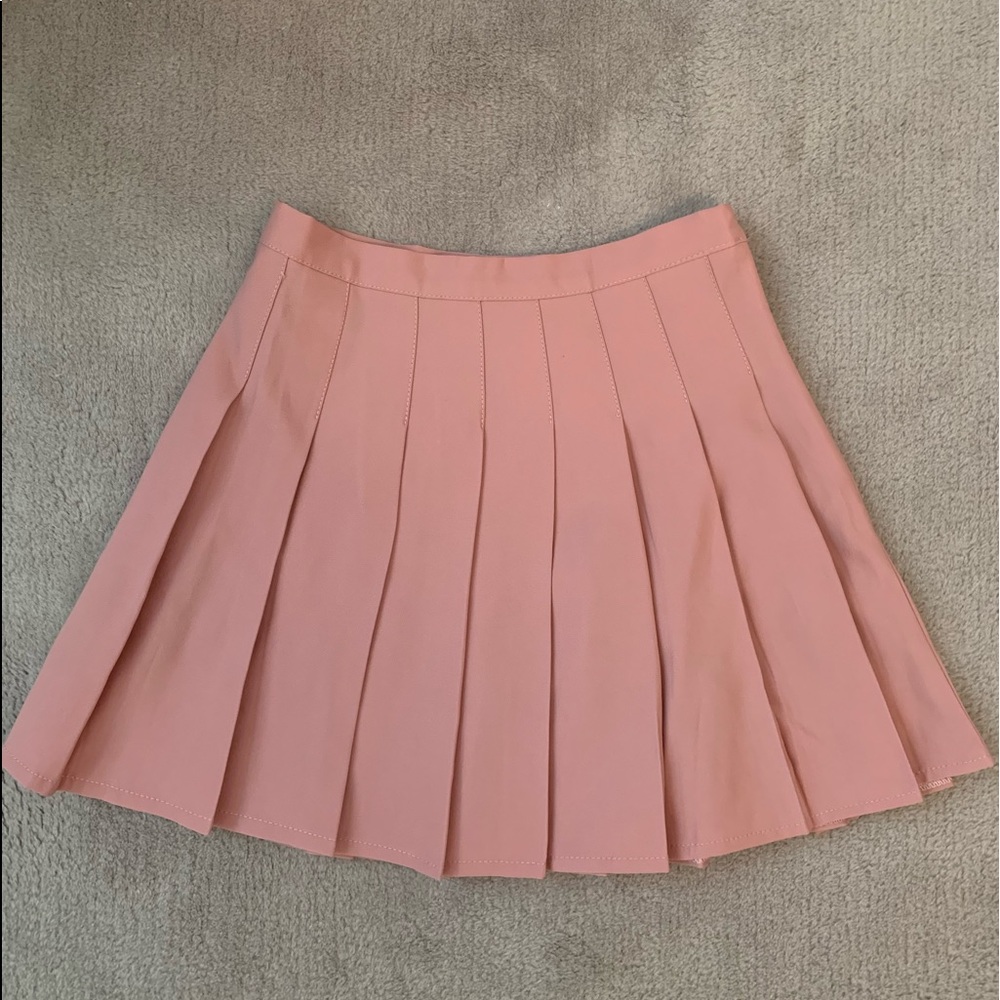 princess polly pink pleated skirt
